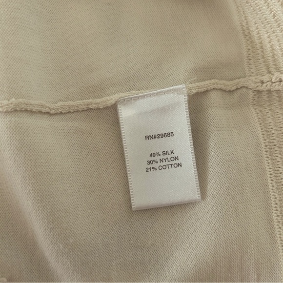 Pendleton Jackie Sweater Cream Short Sleeve Silk Blend Keyhole Plus size 2X - Picture 15 of 16